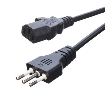 Appareil électroménager à domicile Oxygen Free Bared Stranded Copper 3 Pin 16A Plug Cordon électrique C13 Connecteur Noir Italia Cordon électrique standard
