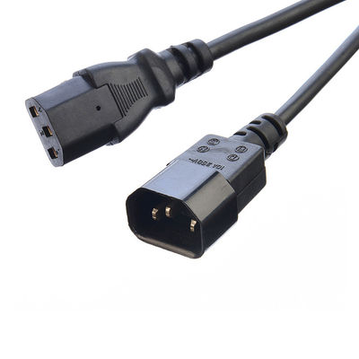 Bared Stranded Copper Conductor Material C13 to C14 AC Power Cords Extension Socket for PDU Computer UPS Server