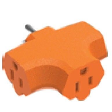 SDK Network 15-amp Adapter 3 Grounding 1 to 3 Outlets Heavy Duty Nema 5-15p to Multiple Nema 5-15r Waterproof Multipurpose Extension Socket