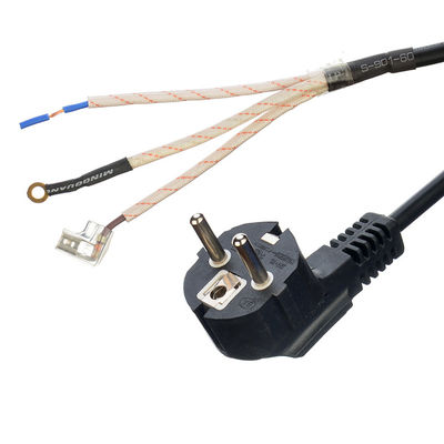 Personnalisation pour l'Indonésie SNI Cordon d'alimentation Cordon d'extension 1.8M/ OEM Traitement de fin de tube de rétrécissement thermique et tube en fibre de verre