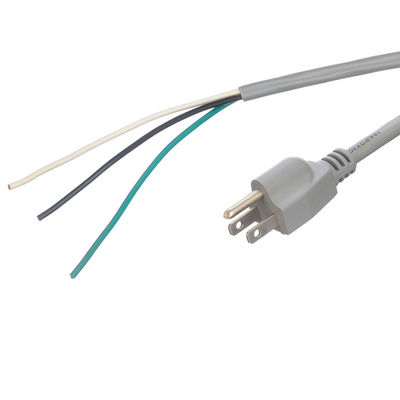 Cordon d'alimentation commercial ETL 14 AWG ouvert et fini pour ordinateur portable 15A NEMA-15P 3 phases câble d'alimentation à prise universelle de marque