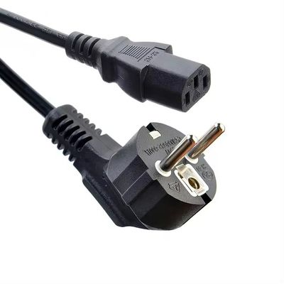 VDE certifié UE Standard de prise Cee7/7 Euro Cordon d'alimentation 1,5 mm avec C13 Convient pour un ordinateur durable