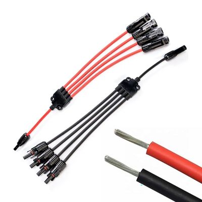 XLPO Isolation 10awg 6mm 1 à 4 Y Type H1z2z2-k Cable d'extension de panneau solaire 12awg pour des solutions solaires durables