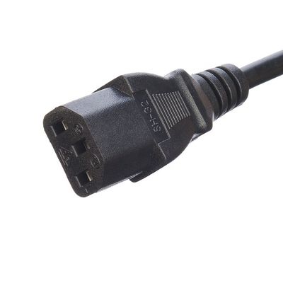 Appareil électroménager à domicile Oxygen Free Bared Stranded Copper 3 Pin 16A Plug Cordon électrique C13 Connecteur Noir Italia Cordon électrique standard