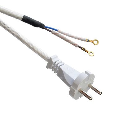 10A/250V PSE câble d'alimentation à prise 2Pin 4,8 mm Terminal SNI blanc avec cuivre à chaîne sans oxygène à longue durée de vie