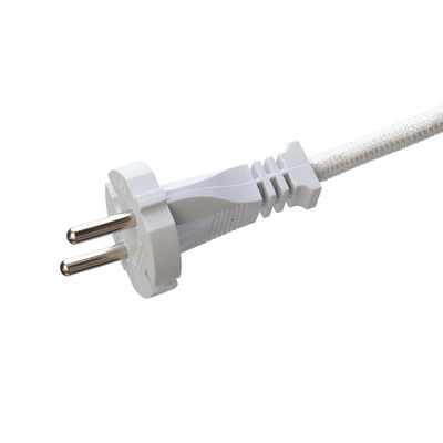 10A/250V PSE câble d'alimentation à prise 2Pin 4,8 mm Terminal SNI blanc avec cuivre à chaîne sans oxygène à longue durée de vie