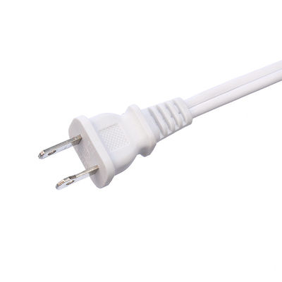 2X16AWG White 2 Pin Home Microwave Oven Plug Electrical Cord Extension Cords for 125V Rated Voltage and PVC Jacket Material