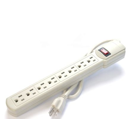 Customized Male End Type NEMA 5-15P Portable 6 Outlet Surge Protector American Standard ETL Power Strip for Home Appliances