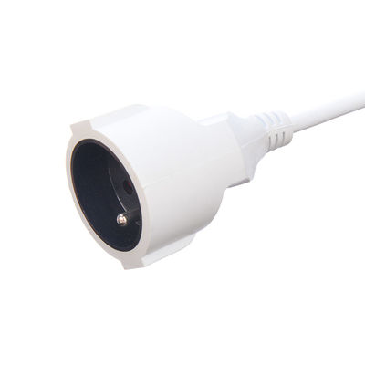 3 Prong Round Pin Extention Cable White SNI Extention Cord for Home