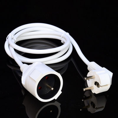 3 Prong Round Pin Extention Cable White SNI Extention Cord for Home