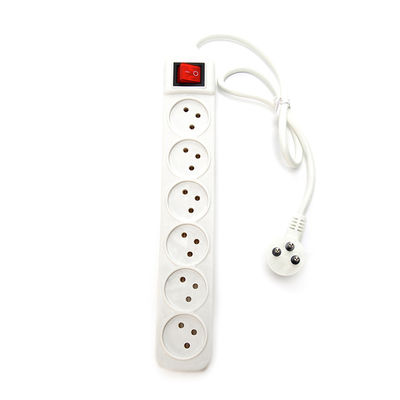 Israel Extension Cord Power Strip with 5 Universal Outlet and Extended Power Cable 3 Pin Prong Plug Rated Voltage 220V