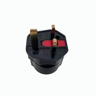 Adaptateur à usage général UK 3 broches avec fusible à prise UE 2 broches et contact avec la terre Certifié CE