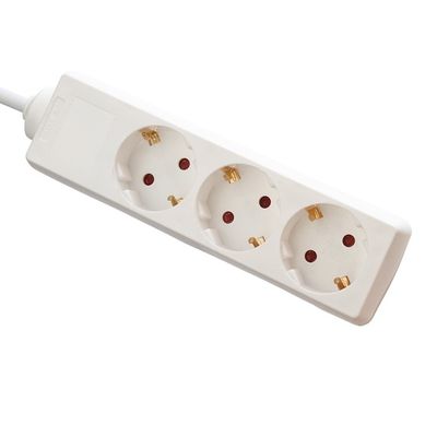 Différentes normes câble d'alimentation 3 * 0,75 mm prise électrique multi-plug extension prise électrique 3 voies câble d'extension universel 250V / 16A blanc