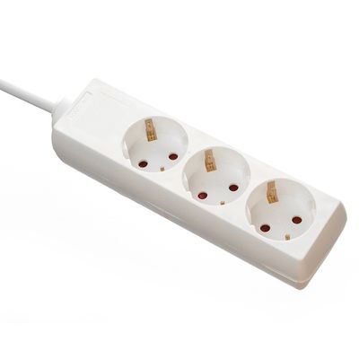 Différentes normes câble d'alimentation 3 * 0,75 mm prise électrique multi-plug extension prise électrique 3 voies câble d'extension universel 250V / 16A blanc
