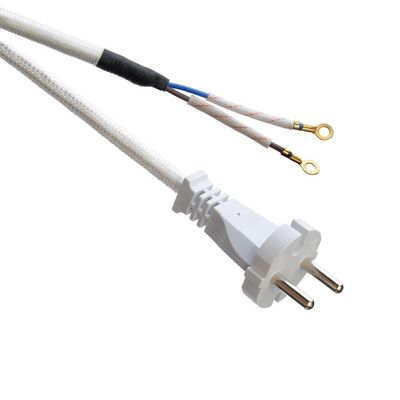 L'alimentation en fer électrique câble tressé en coton multicolore 100m en rouleau avec prise homologuée VDE et isolation PVC/ caoutchouc