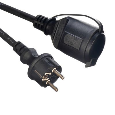 VDE extérieur Standard Schuko Plug avec prise étanche à 2 pôles 220V/16A IP44 prise étanche à l'eau Couverture de prise Longueur 5M SDK réseau