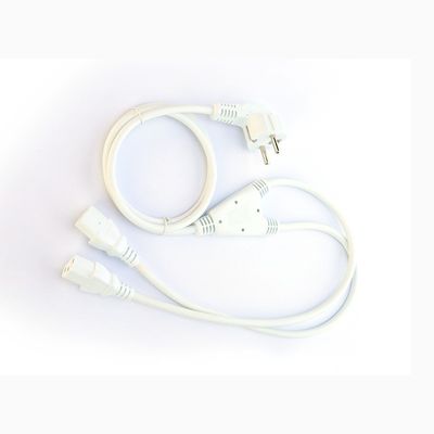 Cordon d'alimentation à séparateur de type Y, blanc, féminin, sans oxygène, en cuivre à chaîne détachée 2XC13 Cordon d'alimentation à séparateur de type Y, 250V/16A, câble d'extension VDE approuvé