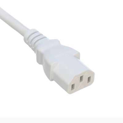 Cordon d'alimentation à séparateur de type Y, blanc, féminin, sans oxygène, en cuivre à chaîne détachée 2XC13 Cordon d'alimentation à séparateur de type Y, 250V/16A, câble d'extension VDE approuvé