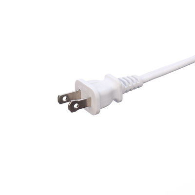 White ETL Standard 2 Pin Plug With 18 AWG Cable Nema 1-15p to 1-15r Male to Female Extension Cord with 13A Rated Current