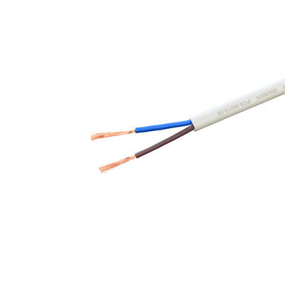 White SNI Certificated H03VVH2-F 300/300V Flexible 2x0.75 Mm2 Copper Cable for Household Building Electrical Power Cable