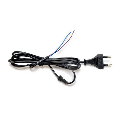 2.5A 2 broches câbles d'alimentation Black ventilateur électrique sans oxygène Bared Stranded Copper Fin à moitié dépouillée