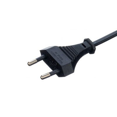 2.5A 2 broches câbles d'alimentation Black ventilateur électrique sans oxygène Bared Stranded Copper Fin à moitié dépouillée