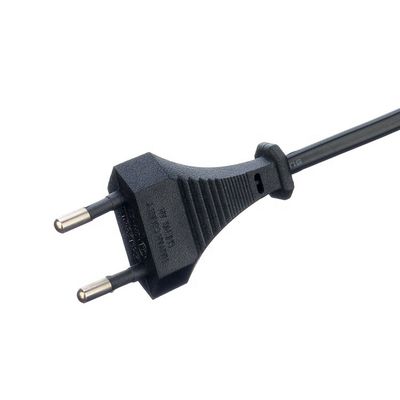 2.5A 2 broches câbles d'alimentation Black ventilateur électrique sans oxygène Bared Stranded Copper Fin à moitié dépouillée