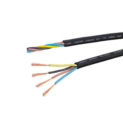 VDE Standard H03rn-f H05rn-f H07rn-f 1 to 4 Core 0.5 0.75 1.5 2.5MM 2 for Household and Outdoor Temperature Range -5C To 70C