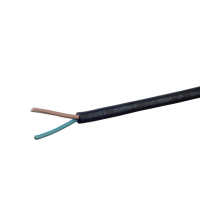 Cable isolé VDE standard H05 Rr en caoutchouc 2x0,75 Cable en cuivre pour appareils ménagers et plage de température extérieure -5C à 70C
