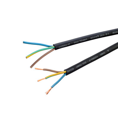 Cable isolé VDE standard H05 Rr en caoutchouc 2x0,75 Cable en cuivre pour appareils ménagers et plage de température extérieure -5C à 70C