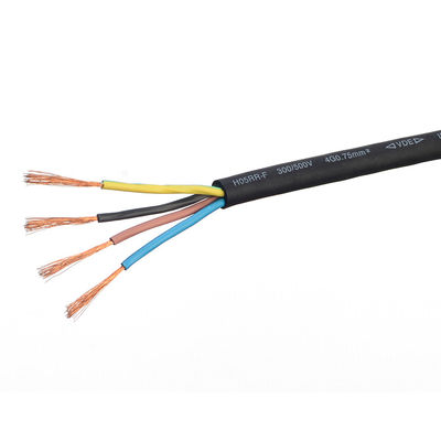 Cable isolé VDE standard H05 Rr en caoutchouc 2x0,75 Cable en cuivre pour appareils ménagers et plage de température extérieure -5C à 70C