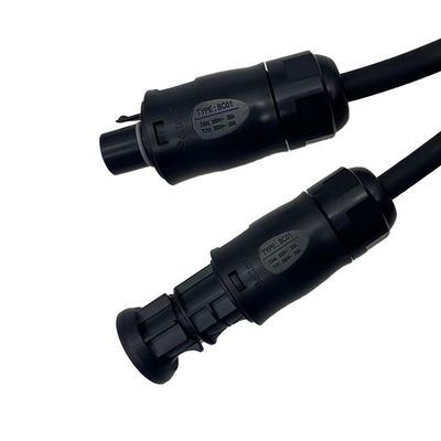 Balcony Photovoltaic System Rubber Insulation AC Power Cord H07RN-F IMQ 3pin Plug with Betteri BC01 IP68 Connector