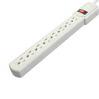 Prêt à l'expédition 2.5 FT bande d'alimentation avec 6 prises et surcharge protecteur contre les surtensions de fusible NEMA 5-15P type d'extrémité mâle personnalisé