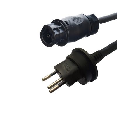 S Sertifiée en Suisse, prise étanche IP55 câble d'alimentation CA avec Betteri BC01 IP68 Norme de certification DIN VDE 0620/EN 50075 1990