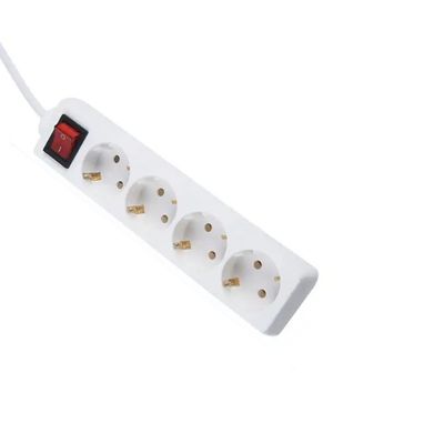 1 Outlets VDE H05vv f 3G1.5 mm Sq 4 Way Power Strip Extension Socket Eu Professional