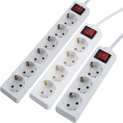 1 Outlets VDE H05vv f 3G1.5 mm Sq 4 Way Power Strip Extension Socket Eu Professional