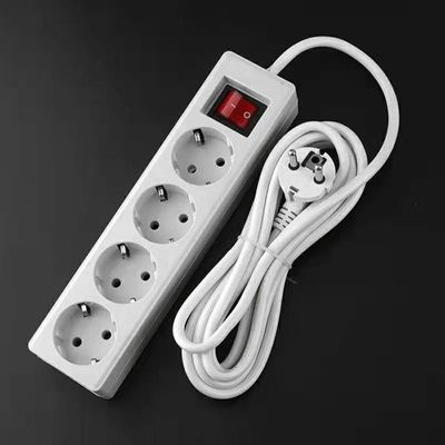 1 Outlets VDE H05vv f 3G1.5 mm Sq 4 Way Power Strip Extension Socket Eu Professional
