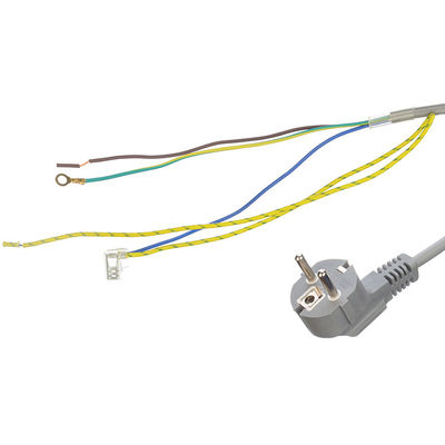 Coupe du câble d'alimentation Eu avec des anneaux détachés à bout ouvert H05vv-f 3g1.0mm2 Cee7/7 Euro câble d'alimentation 1.5mm et mise à la terre standard