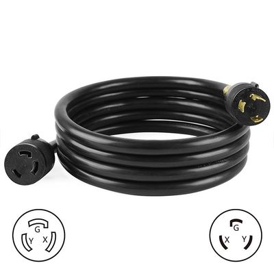 30A Rated Current AC Outlets Power Extension Cable for Dishwasher 250V NEMA L6-30P to L6-30R