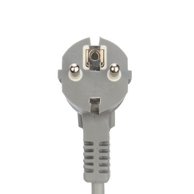 Coupe du câble d'alimentation Eu avec des anneaux détachés à bout ouvert H05vv-f 3g1.0mm2 Cee7/7 Euro câble d'alimentation 1.5mm et mise à la terre standard