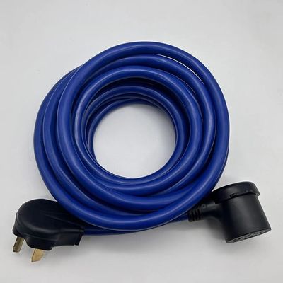 Blue Heavy Duty 110V Nema 3 broches 10-50P prise STJW 3/14 3/12 3/10 AWG 10-50R câble d'extension pour appareil électroménager à usage extérieur