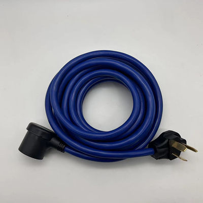 Blue Heavy Duty 110V Nema 3 broches 10-50P prise STJW 3/14 3/12 3/10 AWG 10-50R câble d'extension pour appareil électroménager à usage extérieur