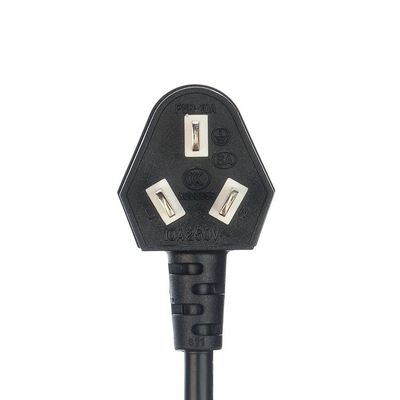 CCC standard 3 broches câble d'alimentation pour ordinateur portable Ac Australie câble d'alimentation H05vv-f Au Ac câble d'alimentation 16A 250V personnalisé noir