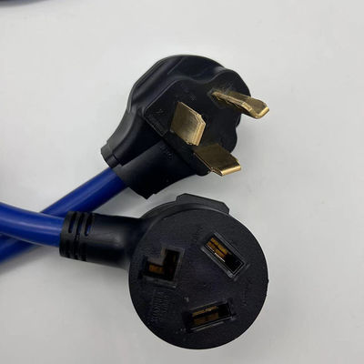 Blue Heavy Duty 110V Nema 3 broches 10-50P prise STJW 3/14 3/12 3/10 AWG 10-50R câble d'extension pour appareil électroménager à usage extérieur