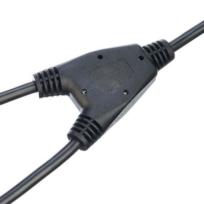 Bouton de courant alternatif noir / personnalisé IEC60320 C13 C5 avec câble d'alimentation à 3 broches