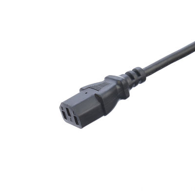 Bouton de courant alternatif noir / personnalisé IEC60320 C13 C5 avec câble d'alimentation à 3 broches