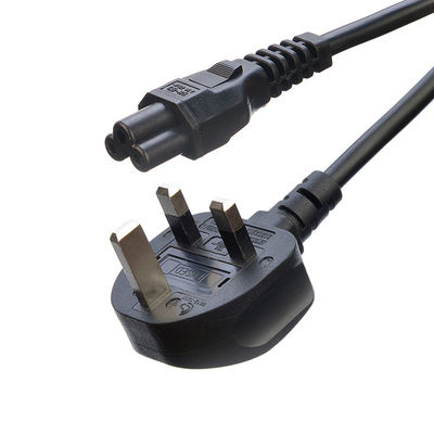 Bouton de courant alternatif noir / personnalisé IEC60320 C13 C5 avec câble d'alimentation à 3 broches