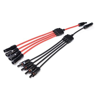 Coupeur en cuivre, isolant en PVC, connecteur de branche de panneau solaire de type Y Diviseur 4 à 1 pour panneaux solaires et photovoltaïques