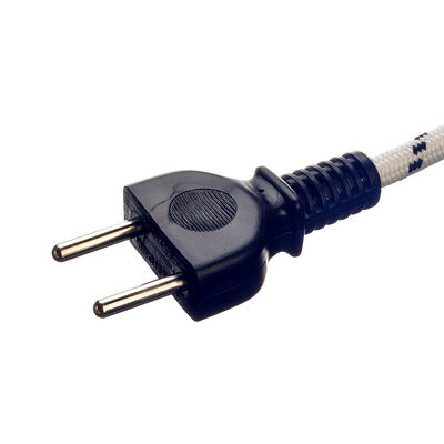 2 Pin Prong Eu Cable Power Supply Cord for Electric Steam Iron VDE/SNI/KC 2 Round Pin Plug and Closed End Crimp Terminal