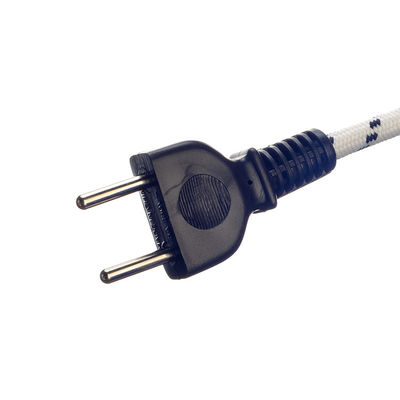 2 Pin Prong Eu Cable Power Supply Cord for Electric Steam Iron VDE/SNI/KC 2 Round Pin Plug and Closed End Crimp Terminal